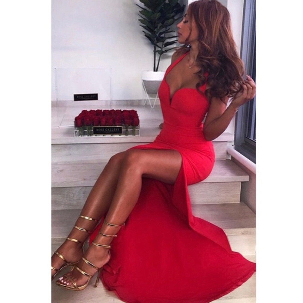 Bandage Gown w/ High Slit